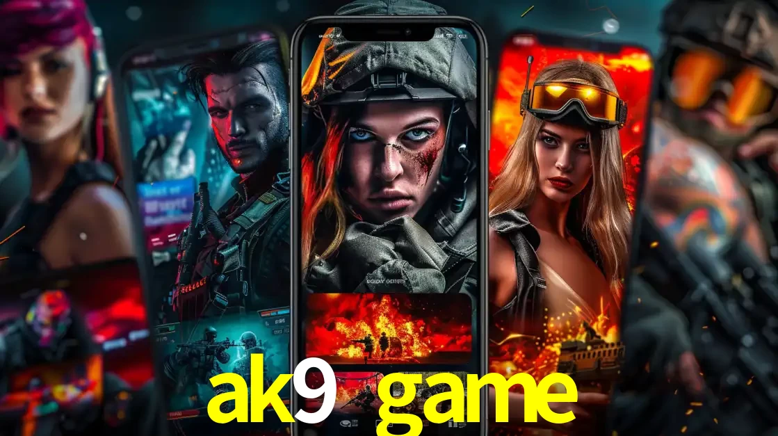 Montagem de telas de celular mostrando diversos personagens, masculinos e femininos, de um jogo de tiro, ilustrando a diversidade de equipes de e-sports para apostar no ak9 game.